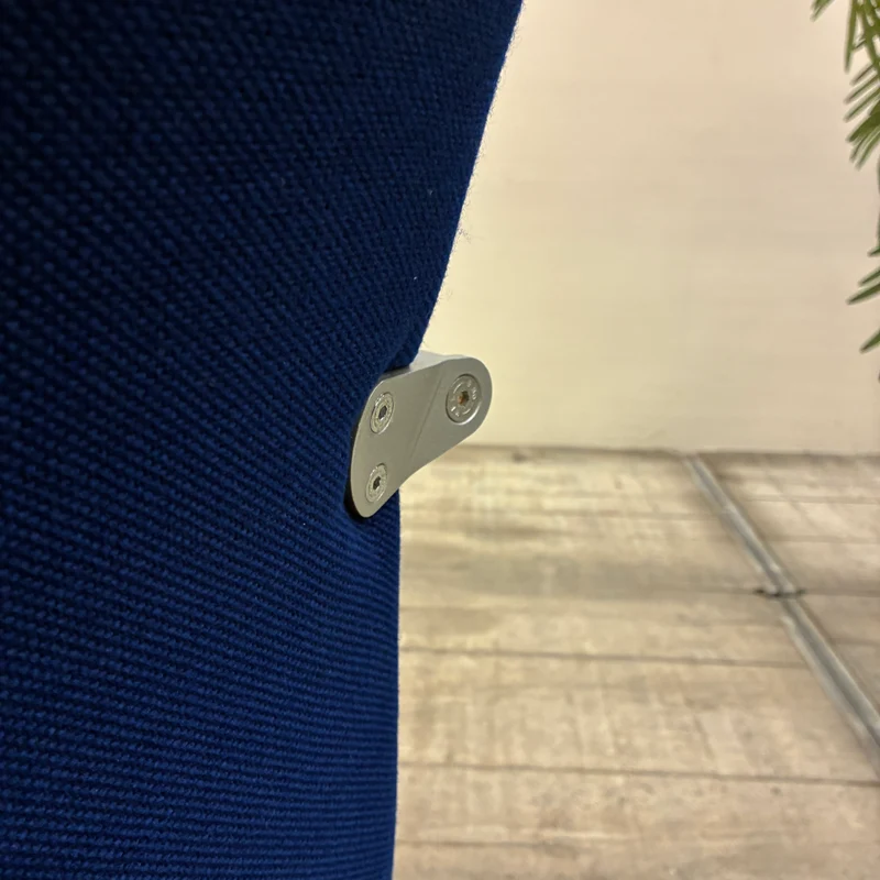 Rhode&Grahl Freischwinger Konferenzstuhl Stuhl Blau Chrom Gebraucht
