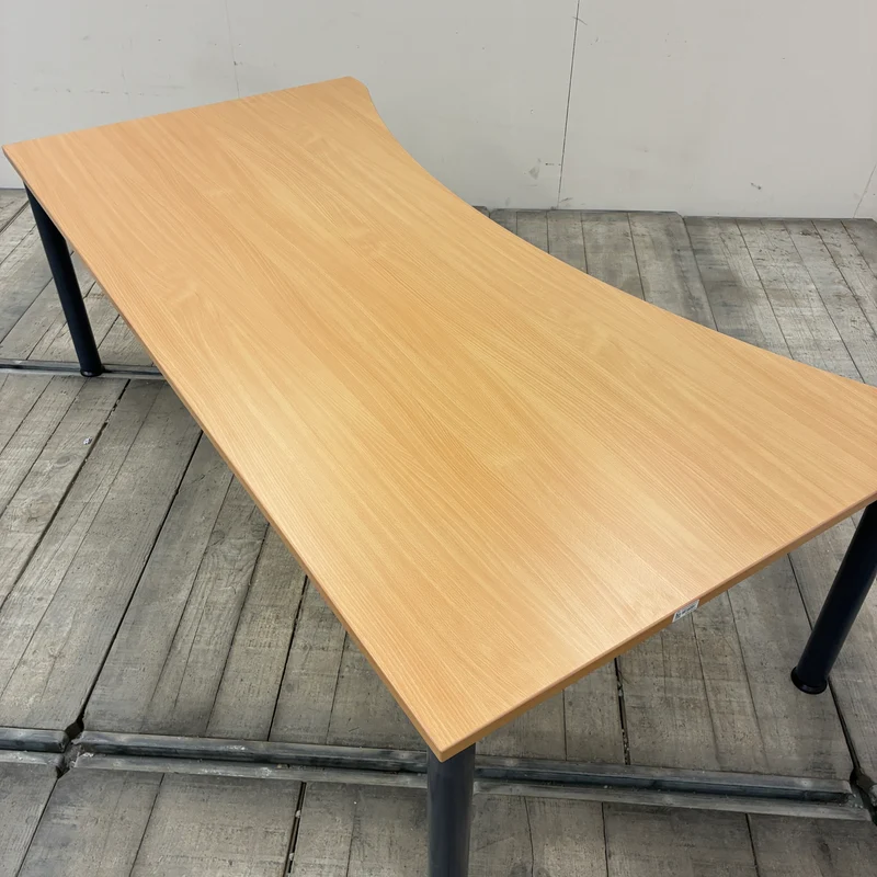 Assmann Freiformschreibtisch Buche Geschwungen Schreibtisch 200x70 Tisch Gebraucht