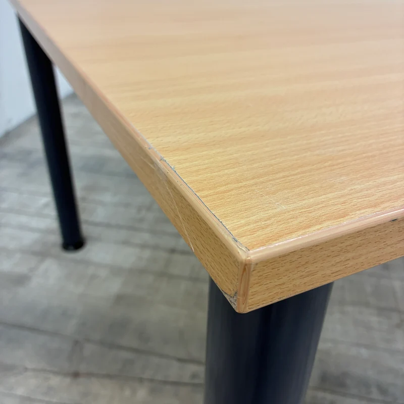 Assmann Freiformschreibtisch Buche Geschwungen Schreibtisch 200x70 Tisch Gebraucht