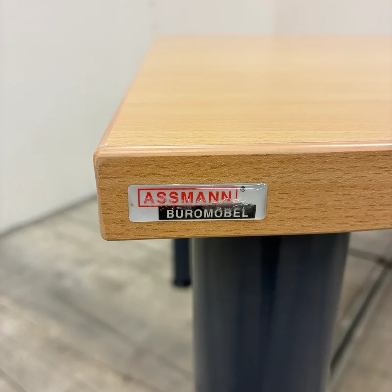 Assmann Freiformschreibtisch Buche Geschwungen Schreibtisch 200x70 Tisch Gebraucht