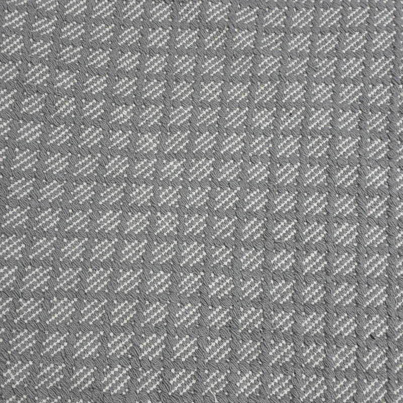KidsDepot Kinderteppich Checky 70x140 Läufer Grau Weiß Rautenmuster Teppich
