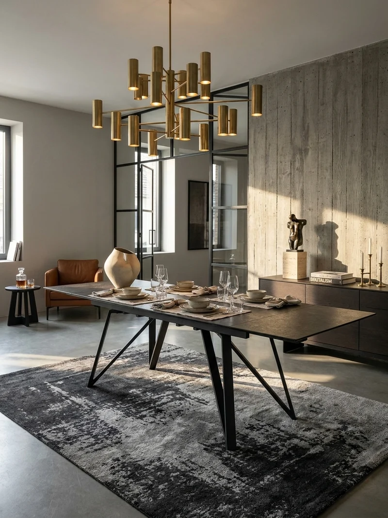 Esstisch Ausziehbar Keramik Glas Marmoroptik Rechteckig Groß