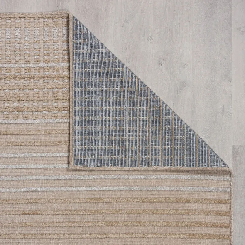 Teppich maschinenwaschbar Streifen-Design IAN