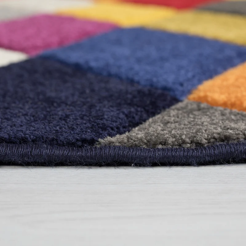 Designteppich Rauten-Kaleidoskop · 100 % Polypropylen · 11 mm Mittelflor