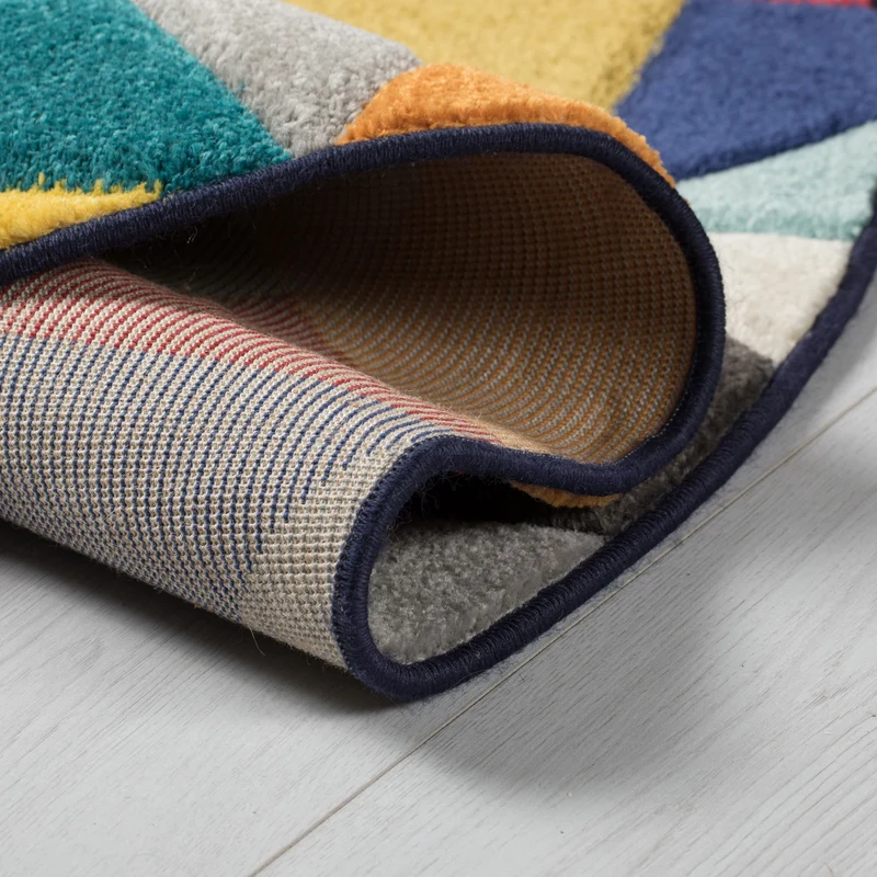 Designteppich Rauten-Kaleidoskop · 100 % Polypropylen · 11 mm Mittelflor
