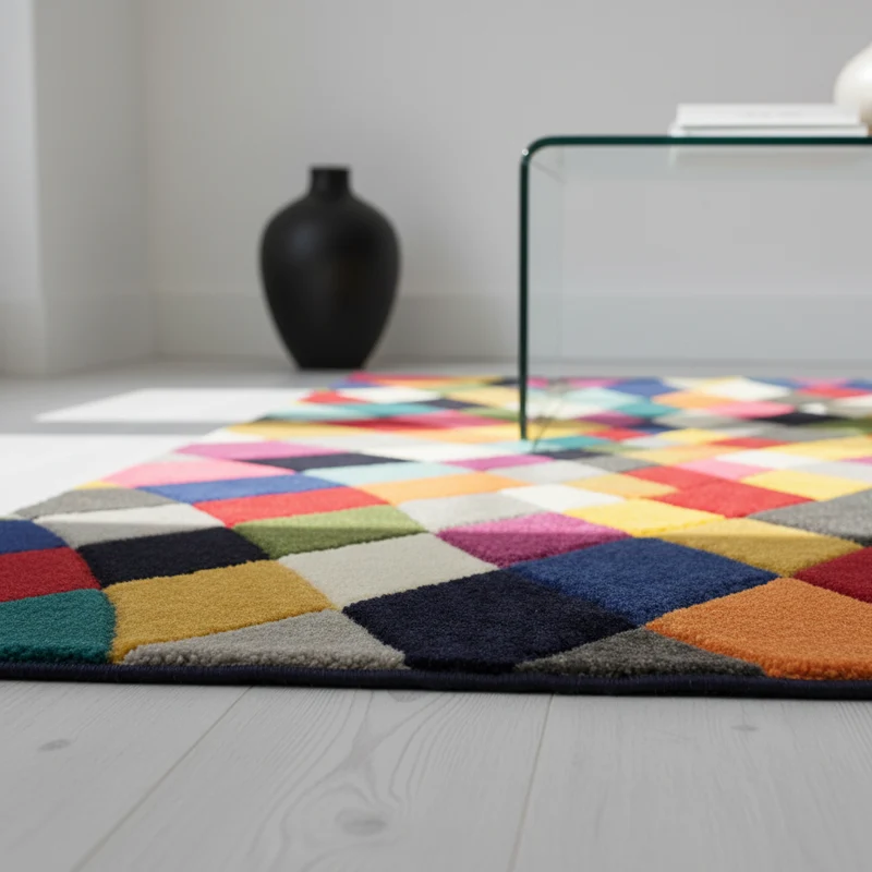 Designteppich Rauten-Kaleidoskop · 100 % Polypropylen · 11 mm Mittelflor