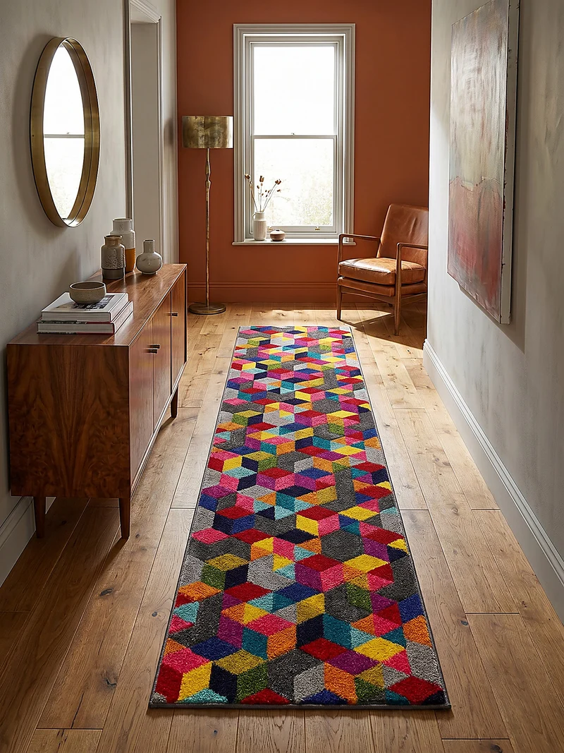 Designteppich Geometrie-Mix · 100 % Polypropylen · 11 mm Mittelflor