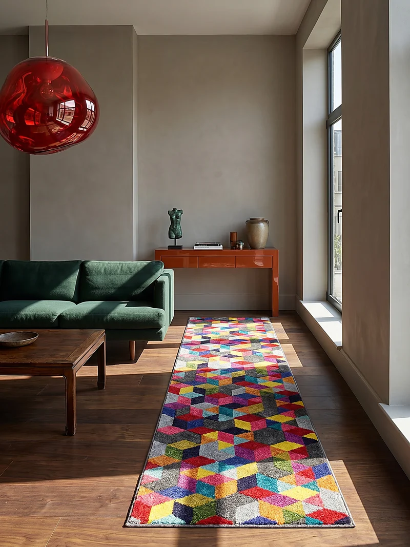 Designteppich Geometrie-Mix · 100 % Polypropylen · 11 mm Mittelflor