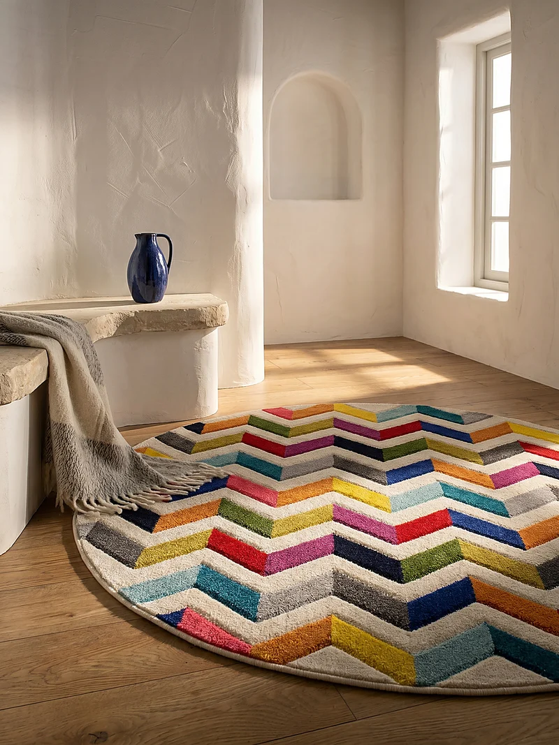Designteppich Farbstreifen · 100 % Polypropylen · 11 mm Mittelflor