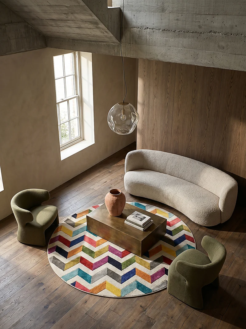 Designteppich Farbstreifen · 100 % Polypropylen · 11 mm Mittelflor