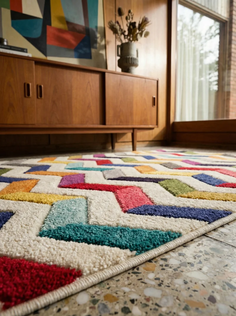 Designteppich Farbstreifen · 100 % Polypropylen · 11 mm Mittelflor