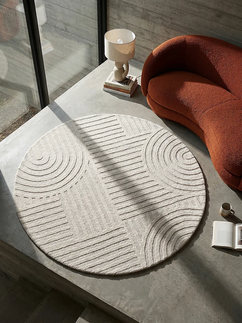 Wollteppich Zen-Relief · 100 % Wolle · 14 mm Mittelflor
