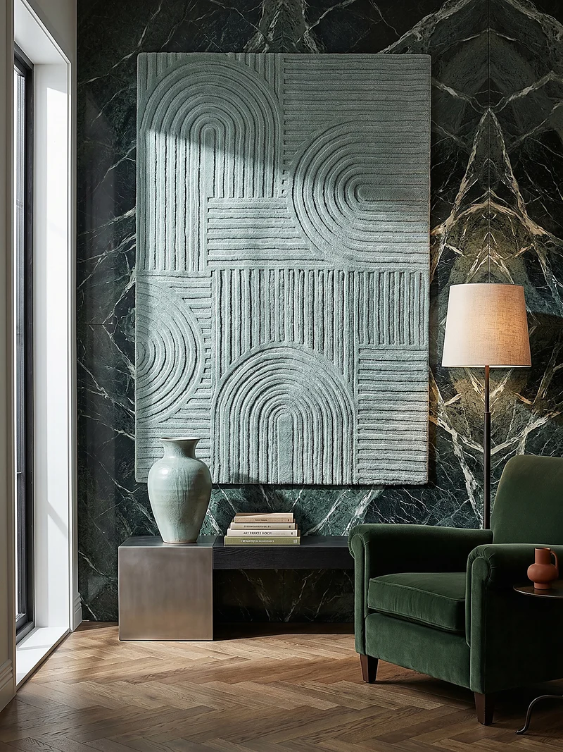 Wollteppich Zen-Relief · 100 % Wolle · 14 mm Mittelflor