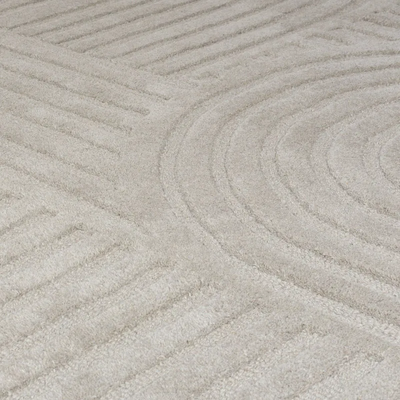 Wollteppich Zen-Relief · 100 % Wolle · 14 mm Mittelflor