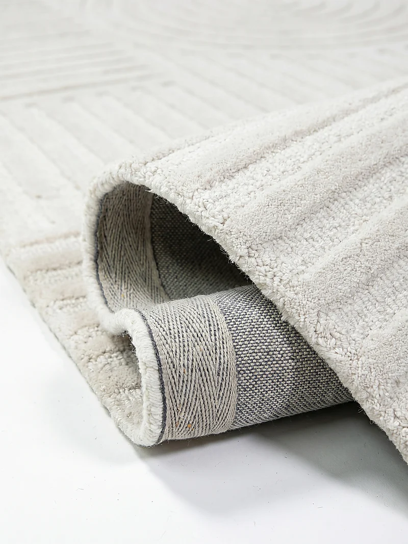 Wollteppich Zen-Relief · 100 % Wolle · 14 mm Mittelflor