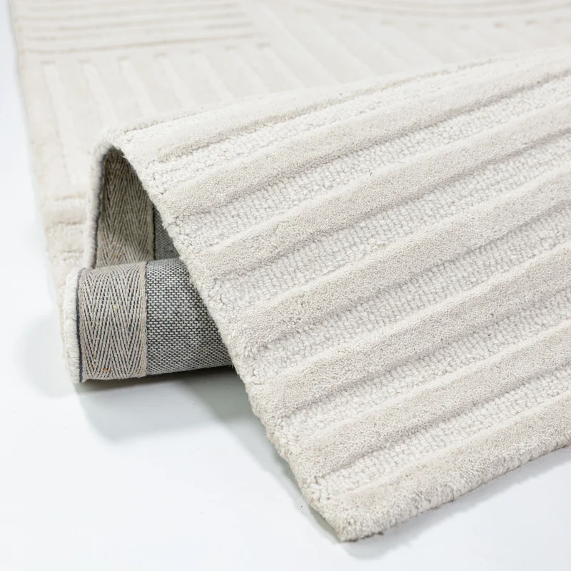 Wollteppich Zen-Relief · 100 % Wolle · 14 mm Mittelflor