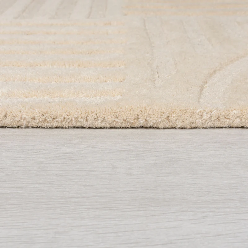 Wollteppich Zen-Relief · 100 % Wolle · 14 mm Mittelflor