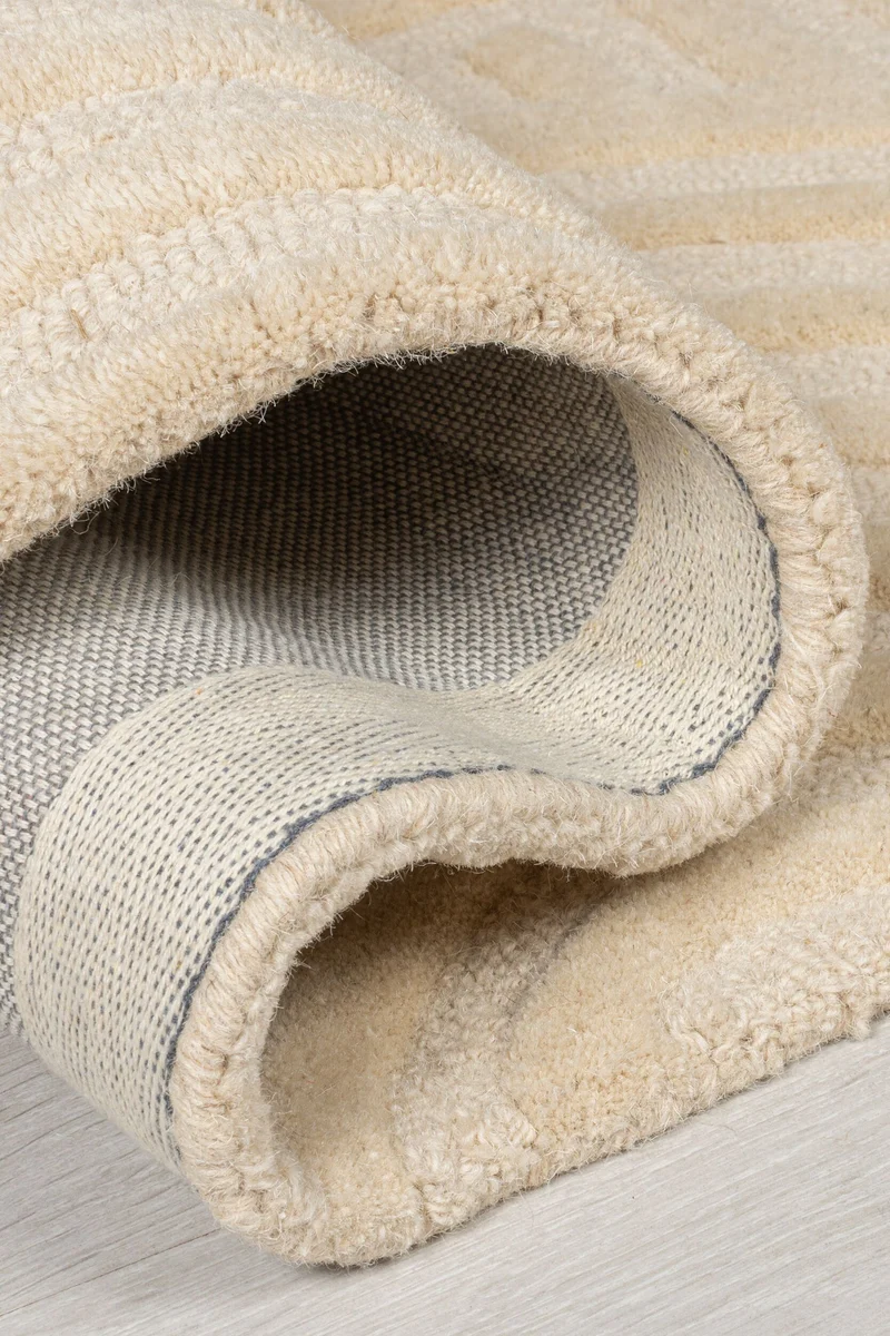 Wollteppich Zen-Relief · 100 % Wolle · 14 mm Mittelflor