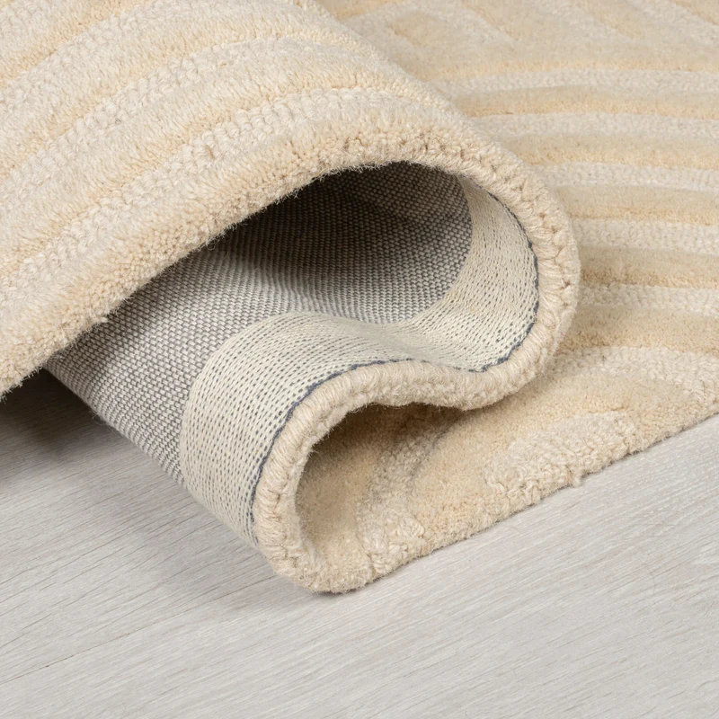 Wollteppich Zen-Relief · 100 % Wolle · 14 mm Mittelflor