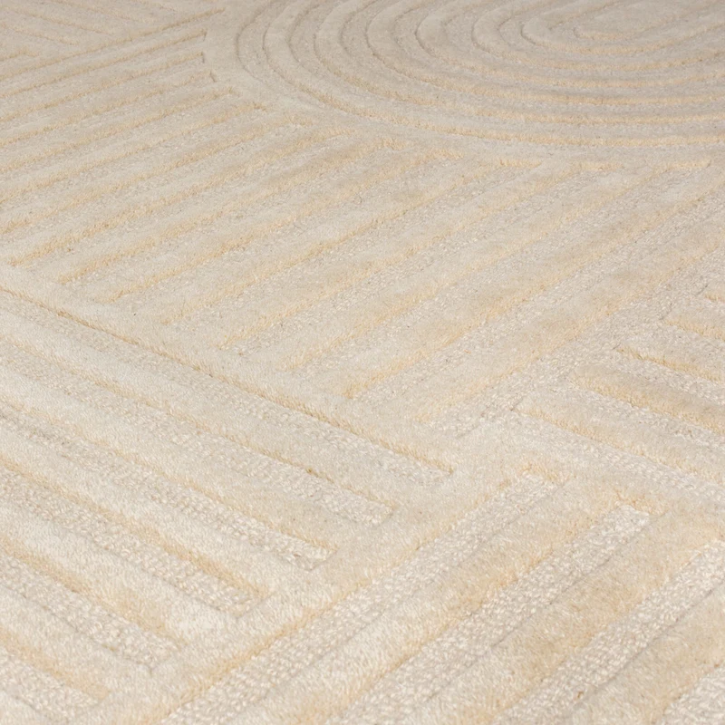 Wollteppich Zen-Relief · 100 % Wolle · 14 mm Mittelflor