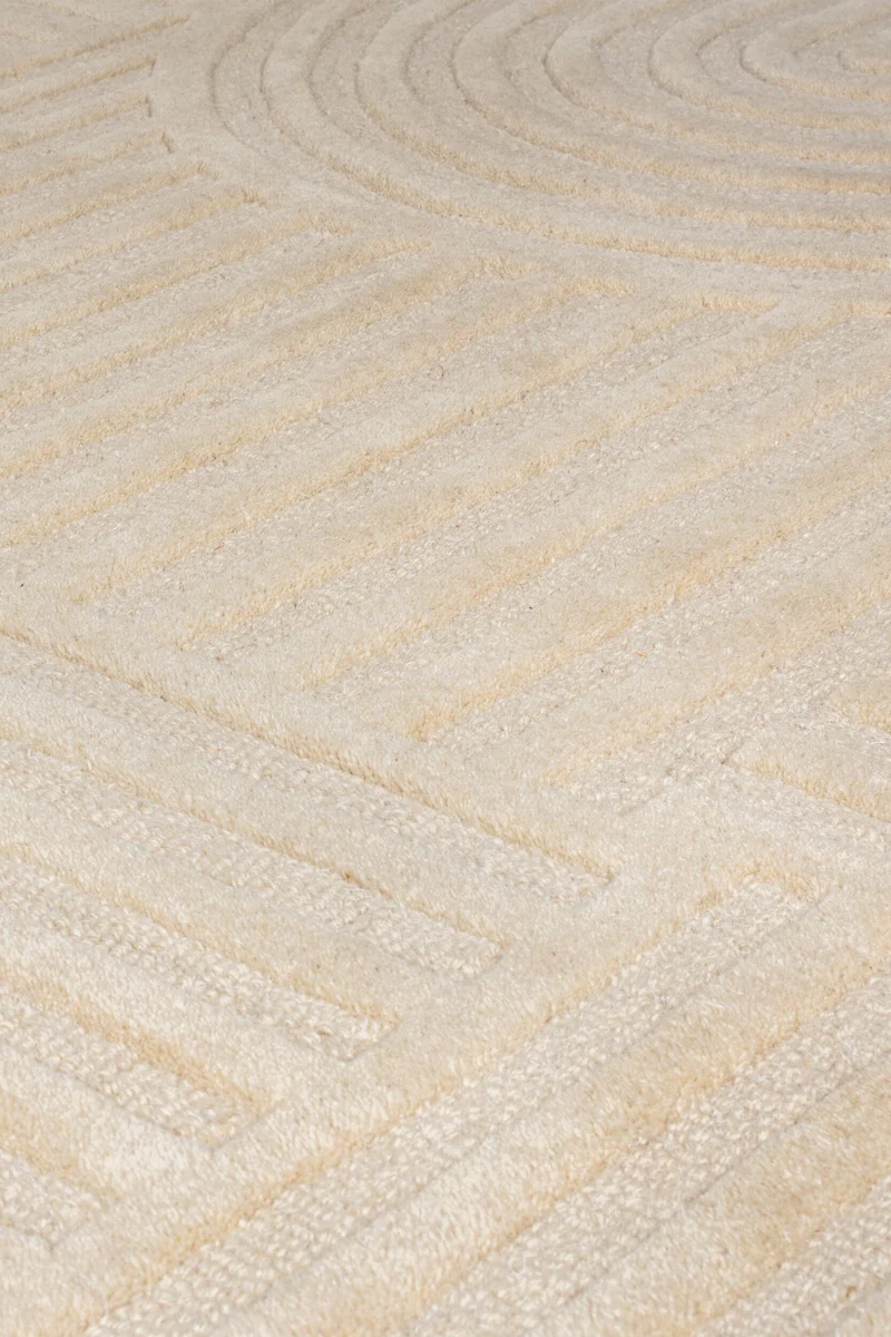 Wollteppich Zen-Relief · 100 % Wolle · 14 mm Mittelflor