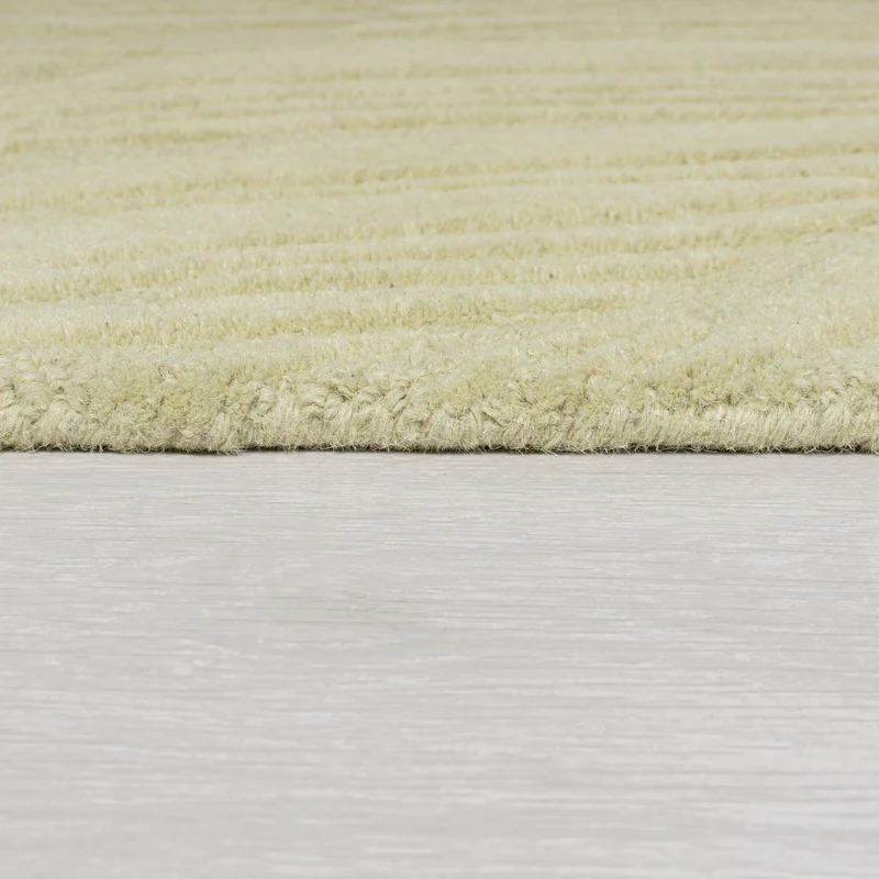 Wollteppich Blatt-Relief · 100 % Wolle · 14 mm Mittelflor