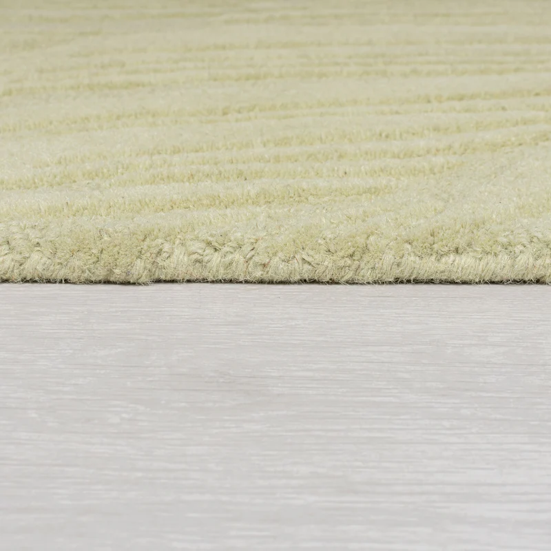 Wollteppich Blatt-Relief · 100 % Wolle · 14 mm Mittelflor