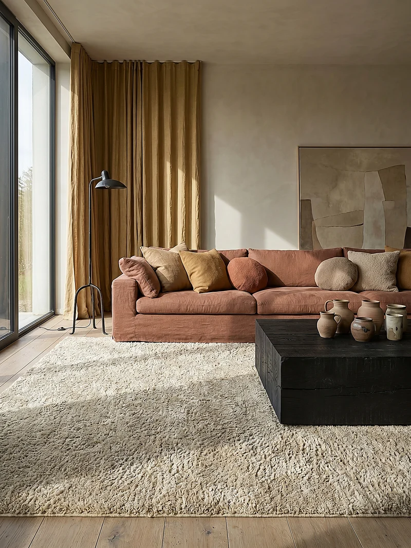 Teppich Hochflor Shaggy-Design, teddyweich