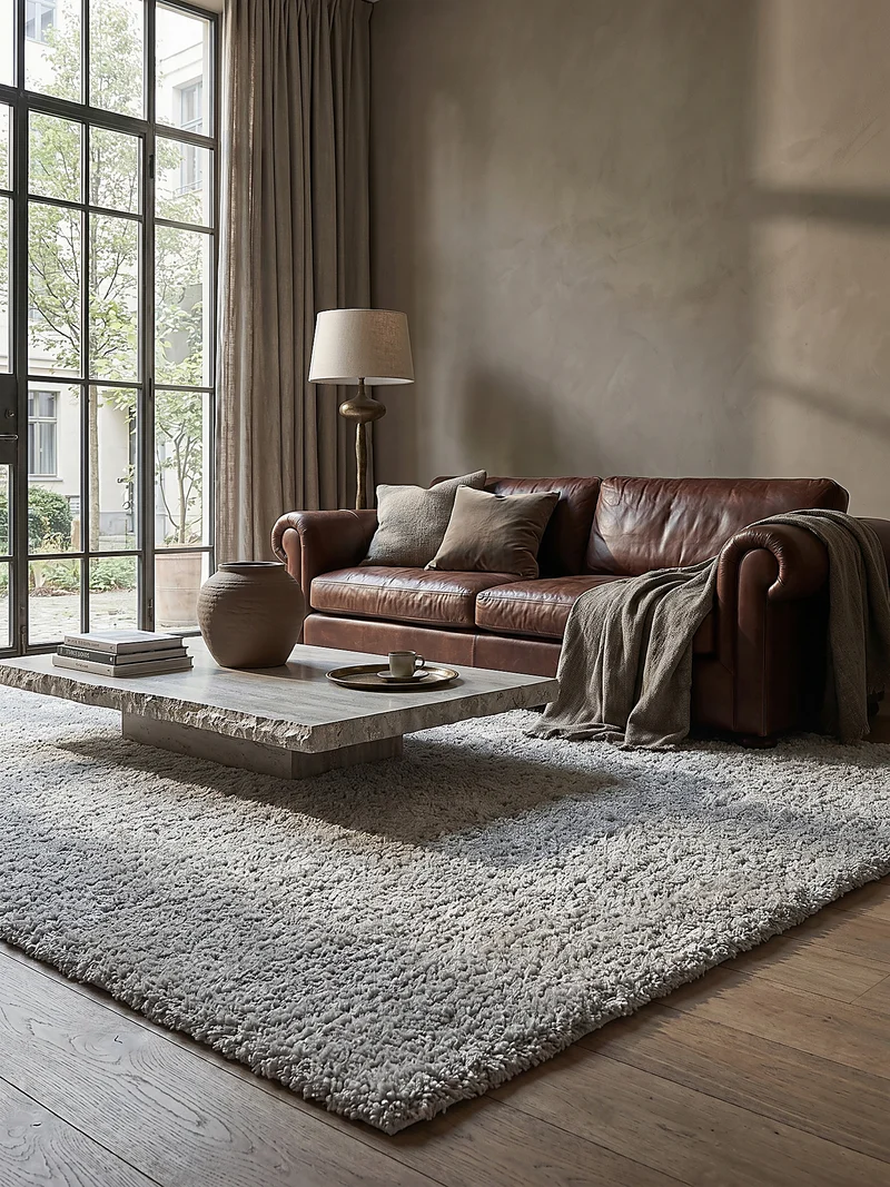 Teppich Hochflor Shaggy-Design, teddyweich