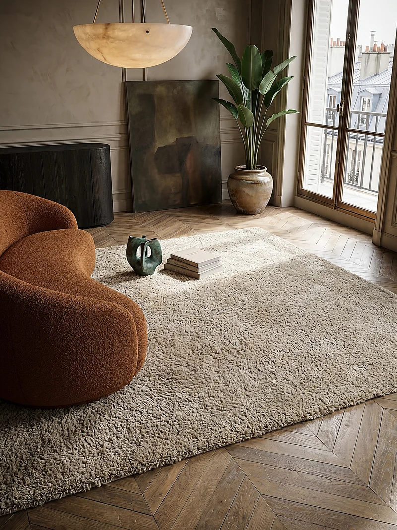 Teppich Hochflor Shaggy-Design, teddyweich