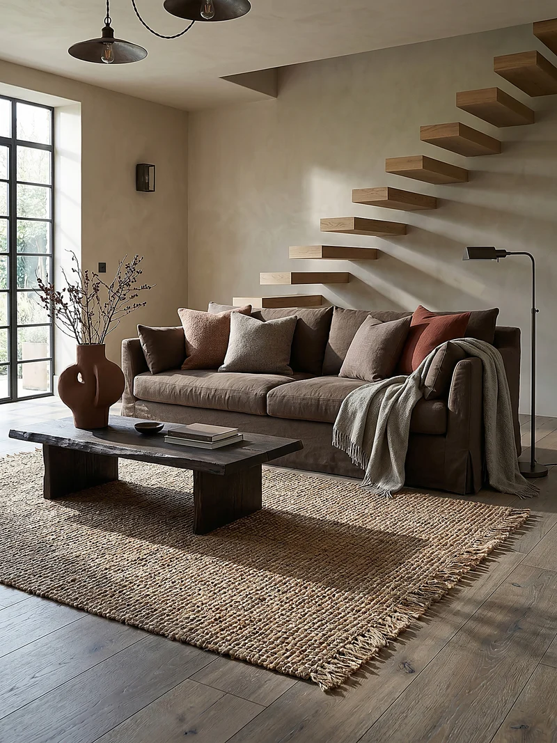 Teppich Jute Wende-Design, strapazierfähig