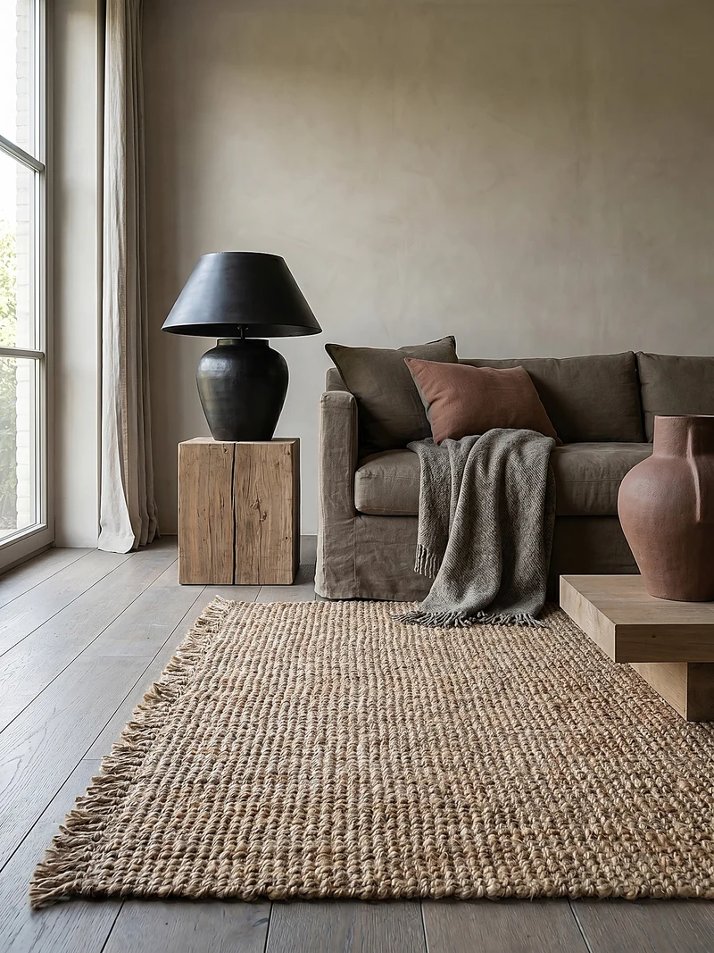 Teppich Jute Wende-Design, strapazierfähig