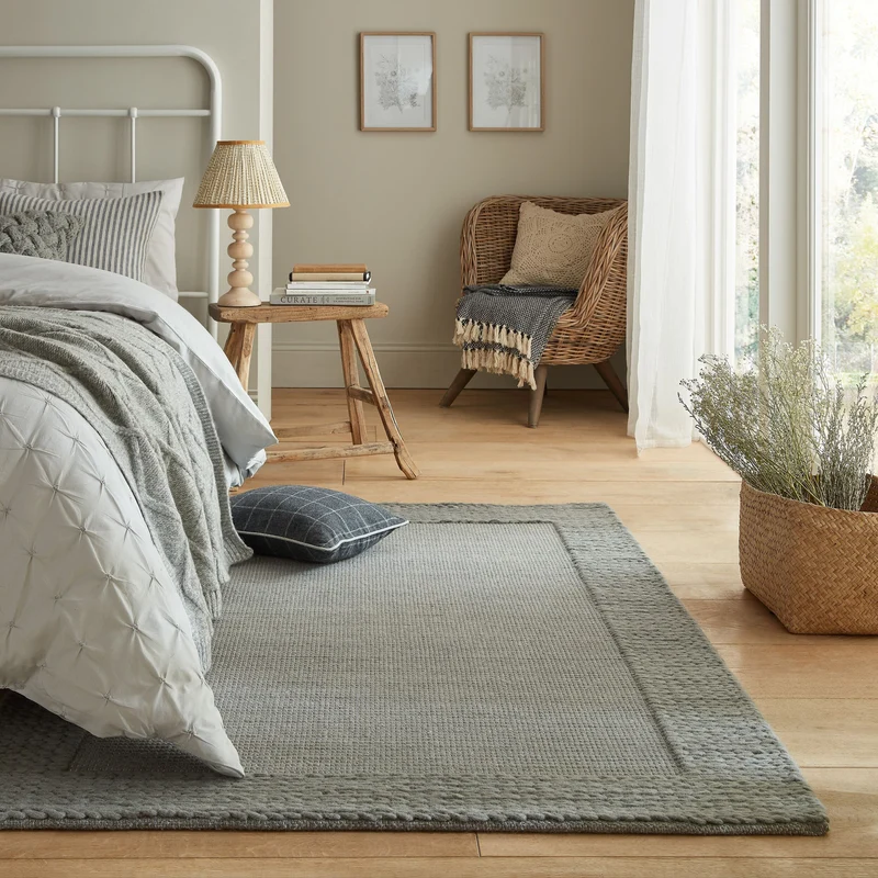 Wollteppich Strickstruktur · 69-78 % Wollanteil · 6 mm Kurzflor