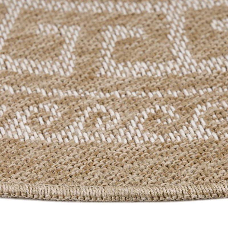 Outdoor-Teppich Mäander-Ornament – Waschbar | Klassisches Kreismuster für Terrasse