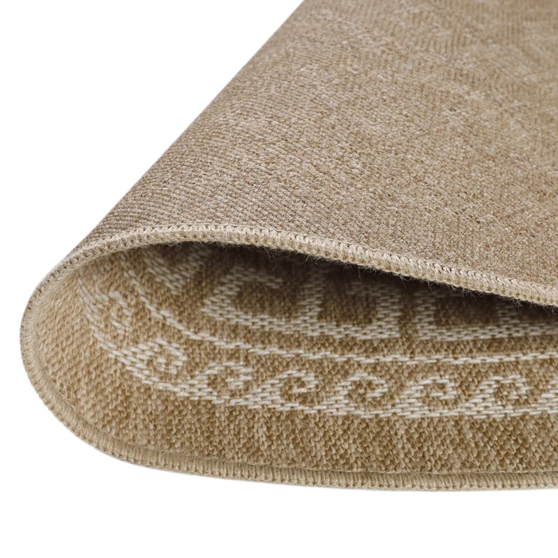 Outdoor-Teppich Mäander-Ornament – Waschbar | Klassisches Kreismuster für Terrasse