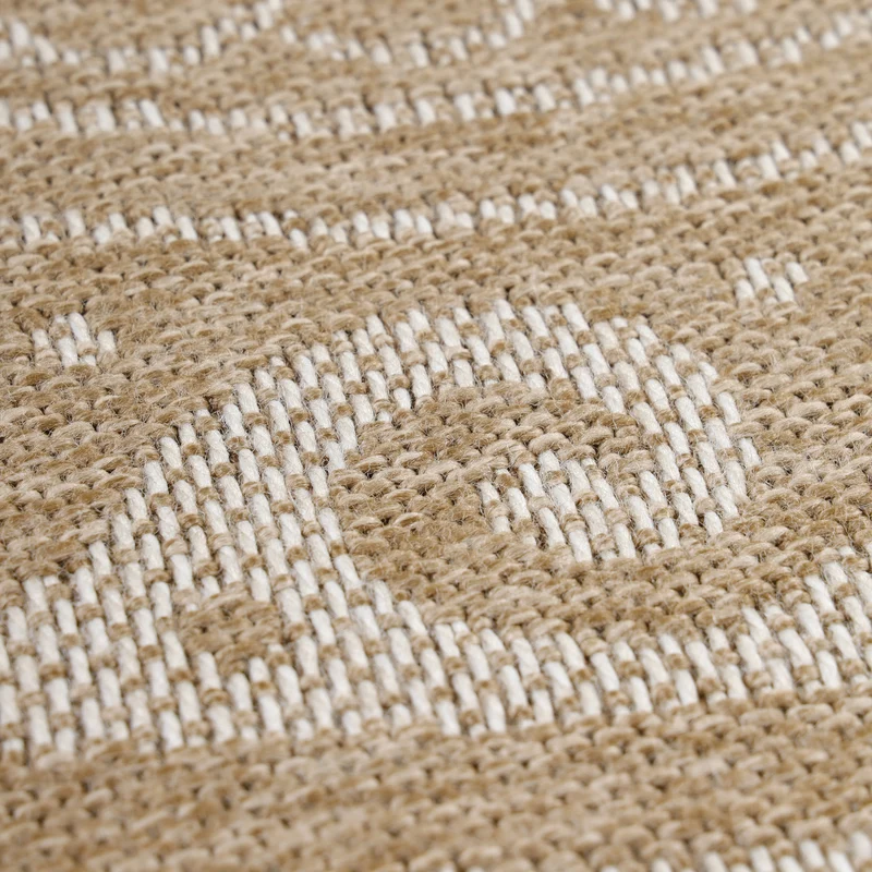 Outdoor-Teppich Mäander-Ornament – Waschbar | Klassisches Kreismuster für Terrasse