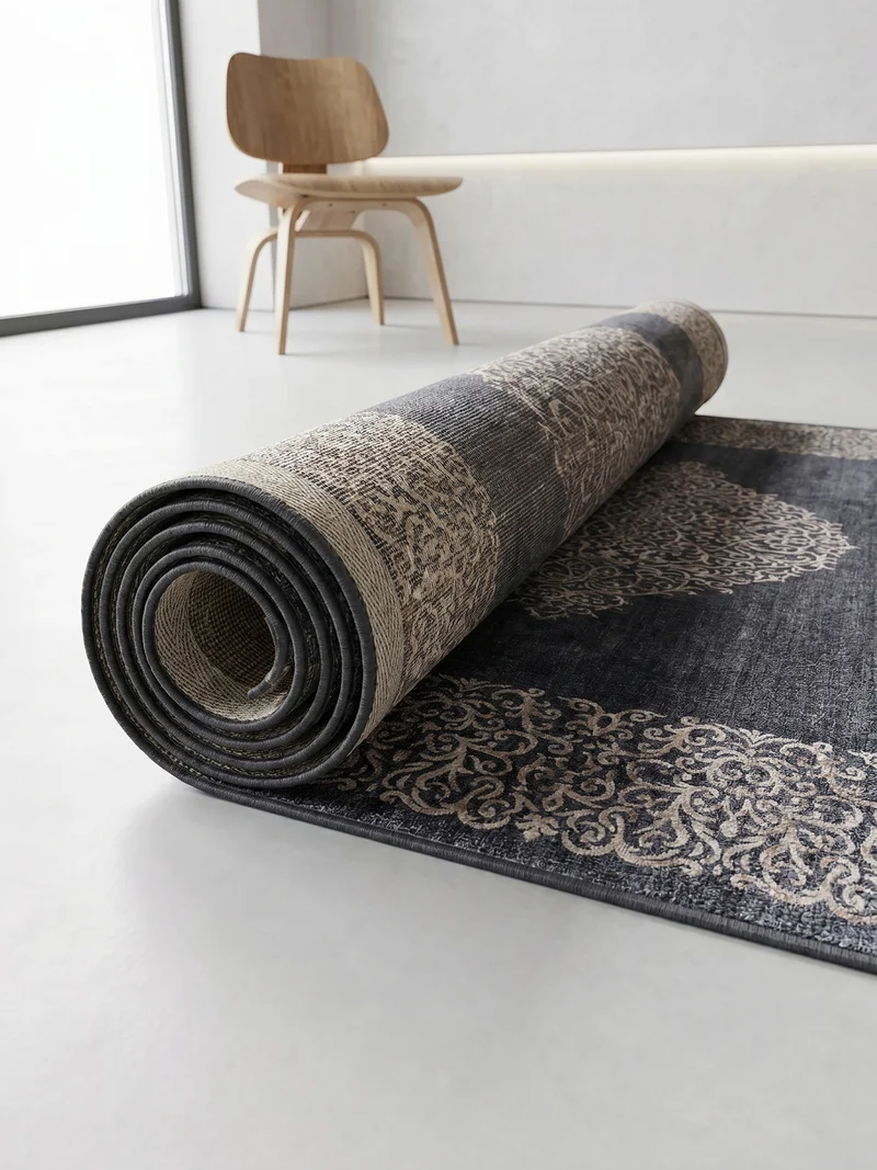 Flachgewebe-Teppich Barock – Waschbar | Besonders Weich & Griffig