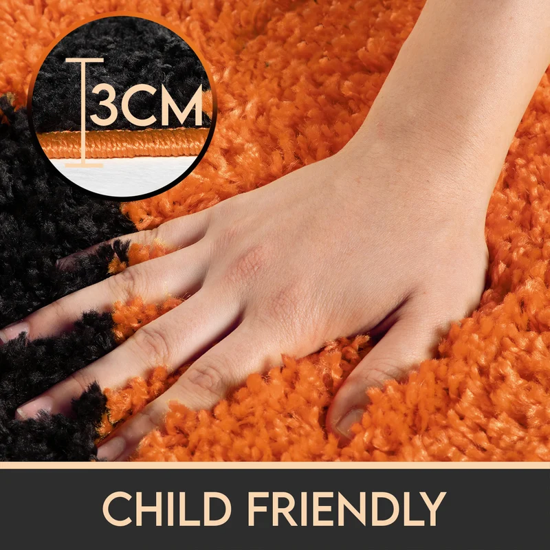Kinderteppich Hochflor Basketball – Waschbar für Kinderzimmer
