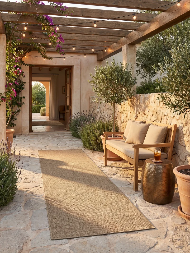 Outdoor-Teppich Sisal-Optik – Waschbar, Natürlich & Robust für Balkon