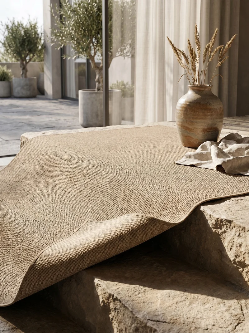 Outdoor-Teppich Sisal-Optik – Waschbar, Natürlich & Robust für Balkon