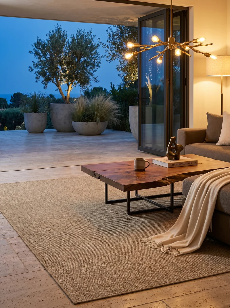 Outdoor-Teppich Sisal-Optik – Waschbar, Natürlich & Robust für Balkon