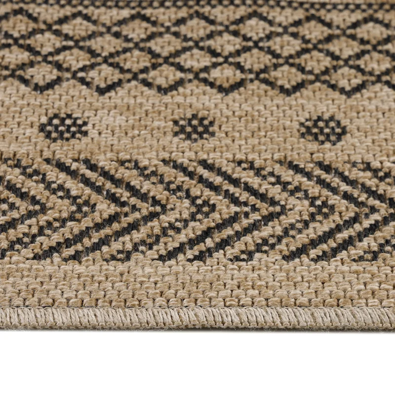 Outdoor-Teppich Mandala-Ornament – Waschbar | Dekoratives Medaillon für Terrasse