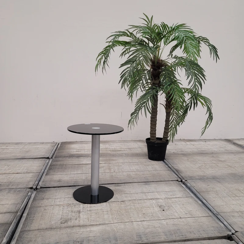 Runder Beistelltisch Schwarz Glas Tisch 50cm Gebraucht