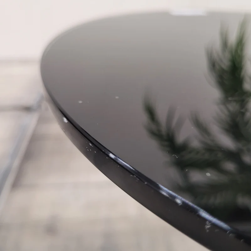 Runder Beistelltisch Schwarz Glas Tisch 50cm Gebraucht