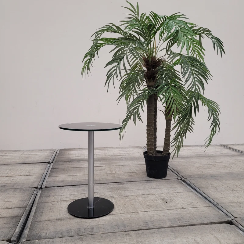 Runder Beistelltisch Schwarz Glas Tisch 55cm Gebraucht