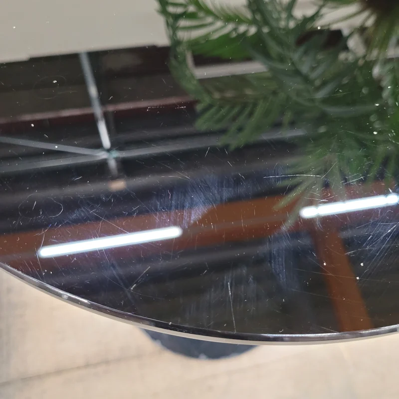 Runder Beistelltisch Schwarz Glas Tisch 55cm Gebraucht