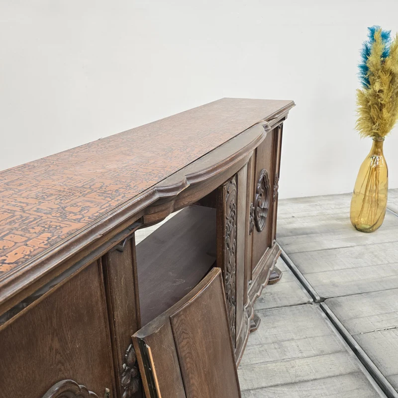 Antikes Sideboard Anrichte Massivholz Rustikal Schrank Vintage Gebraucht