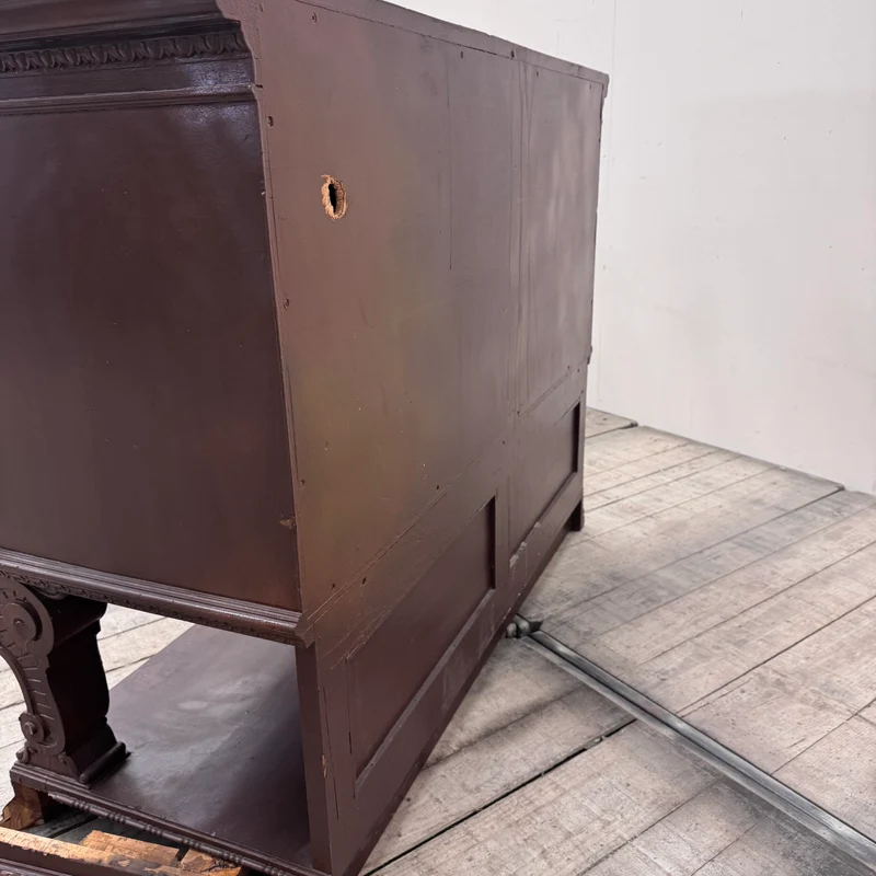 Vintage Sideboard Kommode Dunkles Holz Dekorativ Schrank Gebraucht