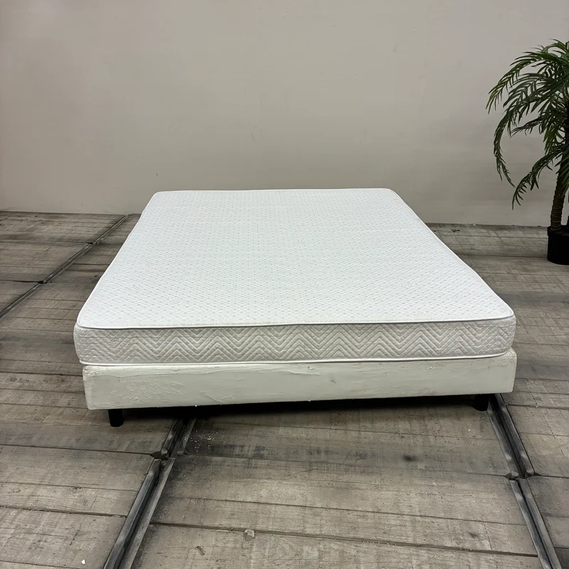 Boxspringbett inklusive Matratze 160x200 Weiß Creme Bett Gebraucht