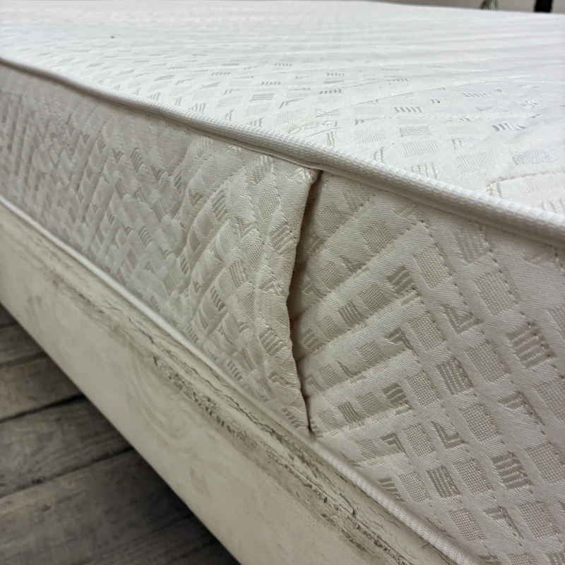 Boxspringbett inklusive Matratze 160x200 Weiß Creme Bett Gebraucht